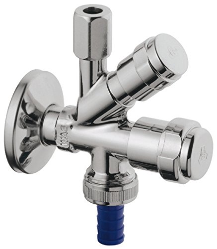 17508 1 Geräte-Kombi-Eckventil 41073 1/2 Zoll, Messing-verchromt, Eckventil-41073