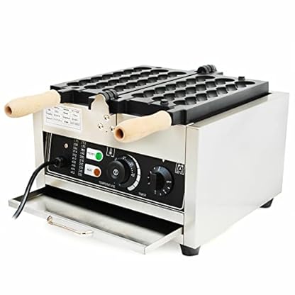 Acesunny Edelstahl Waffeleisen Küche Kommerzielle Edelstahl Antihaft-Pfannen Waffelmaschi Küche Kommerzielle Bubble Waffeleisen Edelstahl Antihaft-Pfannen Waffelmaschine