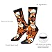 XZDWPY pattern of fox Unisex Mid-Calf Socks 2 Black-1 Polyester Skin-Friendly Moisture-Wicking Fashionable Crew Socks