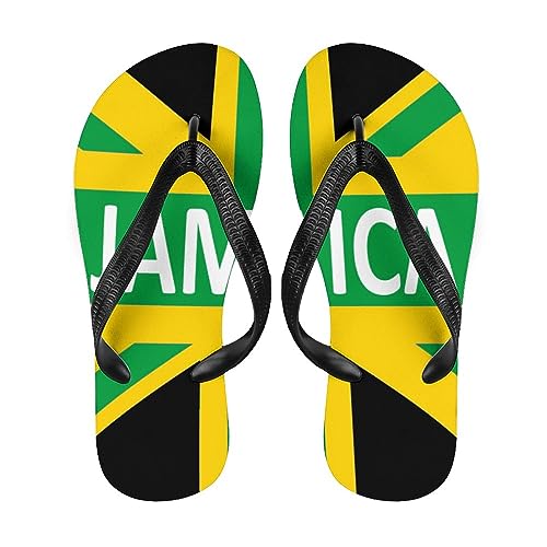 Jamaican Kingdom Flag Flip Flops for Women Men Casual Comfortable Beach Thong