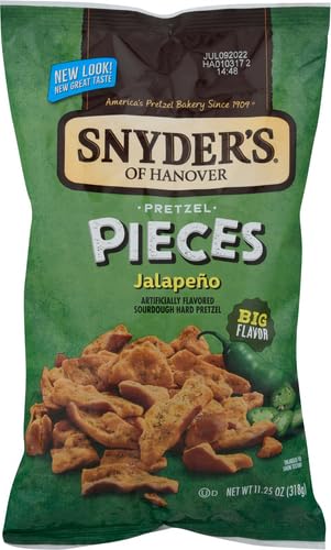Image of Snyder's of Hanover Jalapeno Flavored Pretzel Pieces, 11.25 Oz (Pack of 12)