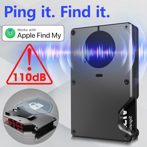 Air Wallet, Minimalist Air Wallet for Men with Built-in Chip, Ridge Wallets for Men, RFID Blocking Credit Card Holder,Slim Wallet For Men, Works with Find My IOS ONLY,Gift for Husband Boyfriend2