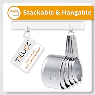 TILUCK Stainless Steel Measuring Cups & Spoons Set, Cups and Spoons,Kitchen Gadgets for Cooking & Baking (11)