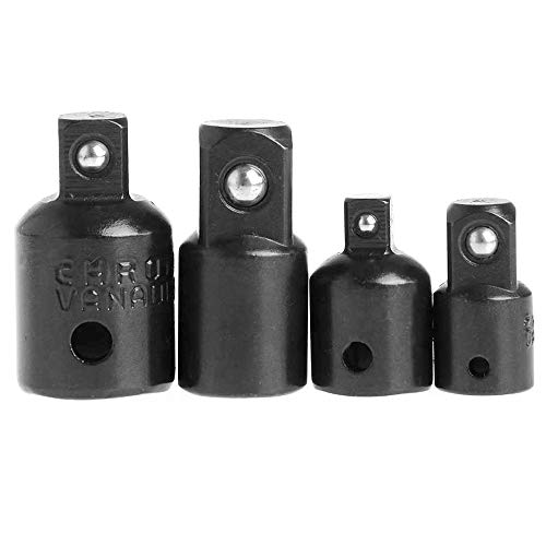 Bestgle 4pcs Adaptateur à cliquet Clé à Douille d'Impact Cr-V 1/4' 3/8' 1/2' Réducteur d'Entraînement de Convertisseur Outils pour Clés à Chocs Pneumatiques