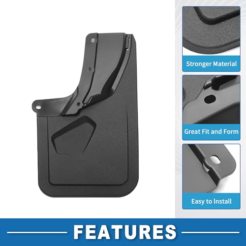 Image of Mud Flap Splash Guard with Mount Accessories Front Side Mud Guard for Ford Bronco 2021-2024 (Set of 2)