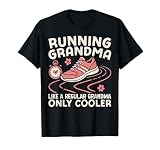 Running Runner Half Marathon Grandma Retro Vintage Running T-Shirt