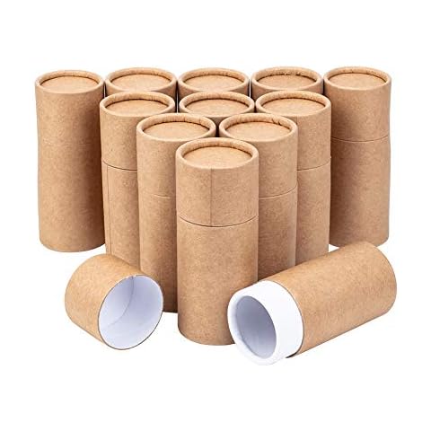 BENECREAT 12PCS Kraft Paper Storage Tubes Cover