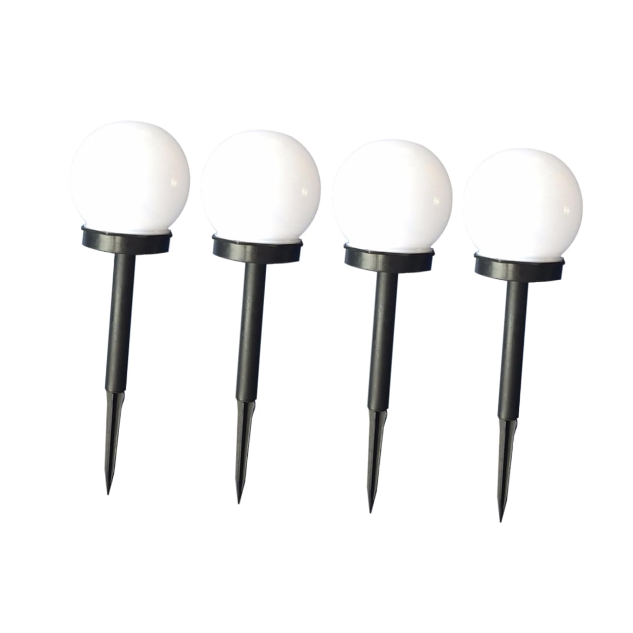 Holibanna 4Pezzi Solare da Giardino Forma Sfera Bianca Illuminazione Esterna per Giardino e Patios LED Ricaricabili con Solare Impermeabili e Automatiche per Uso
