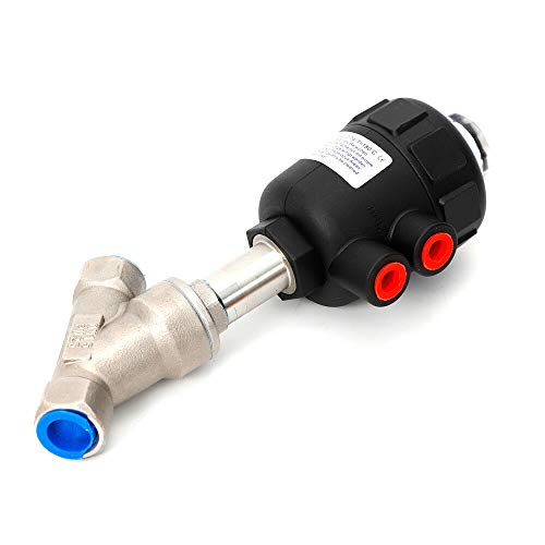 Two Way Pneumatic Angle Seat Valve 1/2 Inch DN15 PN25 Single Acting Angle Seat Valve Air Actuate