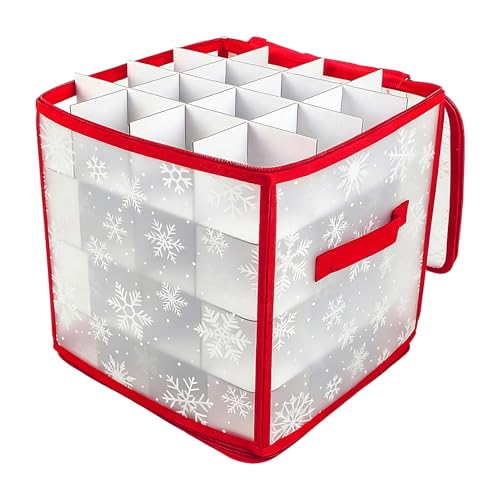 Almacenaje de esferas de Navidad con cremallera para evitar roturas 2