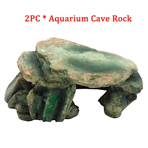 Aquarium Cave 2pcs Fish Tank Tortoise Turtle Amphibians Pet Office Decorative Climb Home Aquatic Landscape Ladder Island Basking