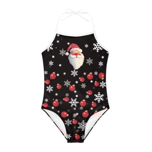 Image of Christmas Kids One-Piece Swimsuits Beach Swimwear Bathing Suit for 3-10 Years Girls