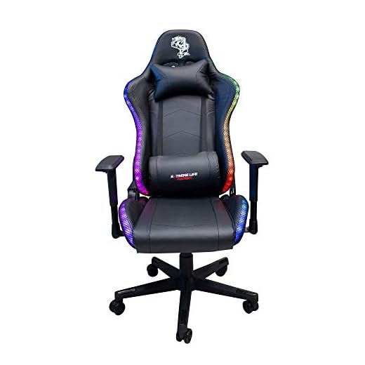 CADEIRA GAMER RGB CHROMA C/APOIO CERVICAL CH07BKRGB - ELG, Preto