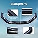 Archaic Front Bumper Lip Compatible with Honda Accord Sedan SE/EX-L/LX/Touring 2018-2022, 4pcs Double-Layer Front Bumper Lip Splitter Under Chin Spoiler Body Kit Lower Sport Spoiler
