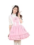 Imported Ainclu Doux Mignonne Femmes est Rose Polyester Sweet Mignon Fluffy Sangle Robe de Princesse Lolita Robes