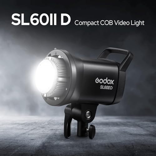 Image of Godox SL60 SL60IID 70W LED Video Light, Cob Video Light Bowens Mount LED Studio Light, Support APP Control, CRI96+ TLCI97+, Daylight 5600K, 18600Lux@1m, Built-in 8 FX Effects, Dimmable Brightness