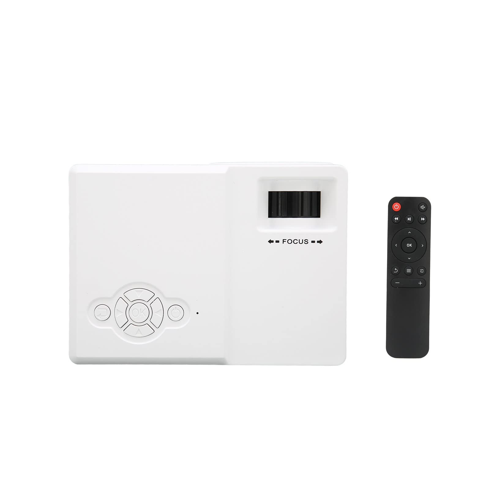 Proiettore Mini Proiettore LED 1080P Full HD Display Supporto Videoproiettore per Esterni Compatibile con Smartphone, TV Stick, Giochi, AV, USB (Spina UE)