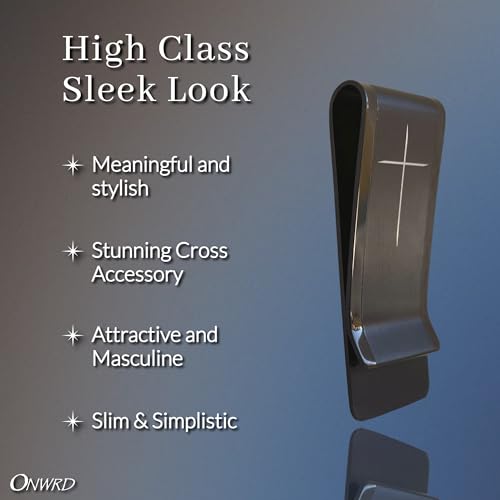 Black Titanium Money Clip for Men with Gift Box, Small Metal Money Clip, Cash Clip or Card Holder Gift for Men3