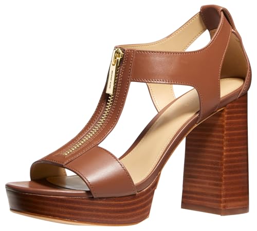 Michael Kors Women's Berkley Mid Sandal, Luggage, 8.5