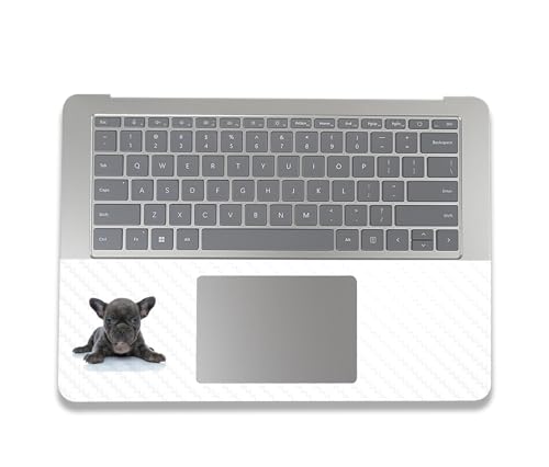 Image of MightySkins Carbon Fiber Skin Compatible with Microsoft Surface Laptop Studio 2 (2023) Full Wrap Kit - French Bulldog | Protective Durable Textured Carbon Fiber Finish | Made in The USA