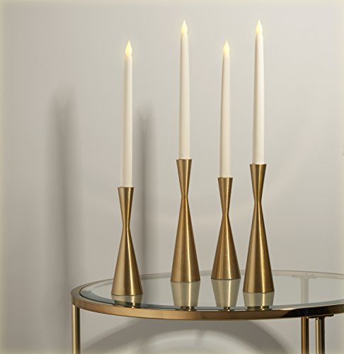 Lamplust Flameless Taper Candles With Remote - 10 Inch, 4 Pack Taper Candles Battery Operated, Ivory Real Wax, Flickering Candles For Valentines Day Decor, Timer & Batteries Included #TOP4