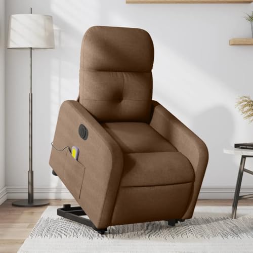 Sillón de masaje reclinable, sillón de relajación eléctrico, sillón de salón relax sillón reclinable de masaje eléctrico, color marrón