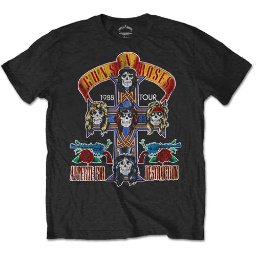 Guns N' Roses Unisex T-Shirt: Nj Summer Jam 1988 (Noir) (Back Print) Size M