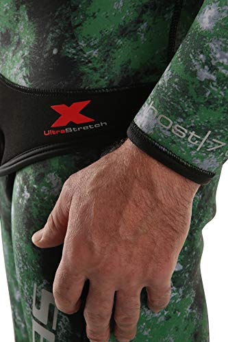 Seac Ghost, High-Waisted Pant In 5 Mm Ultrastretch Neoprene For Freediving And Spearfishing, Camo Green, X-Large (0010352250105A) #TOP2