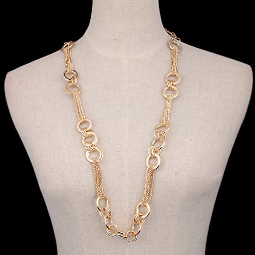 yotijar Cinto Da Moda Feminino com Anel de Vedação Polido E Elos de Metal com Corrente