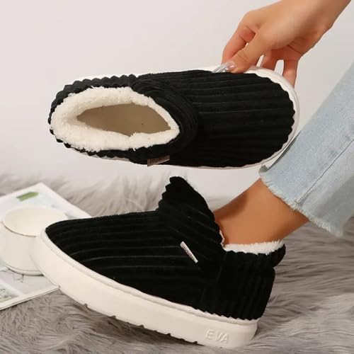 Slippers for Women Men Pluffi Cozy Slipper Booties Memory Foam Fuzzy House Slippers Winter Warm Thick-Soled Plush House Slide4