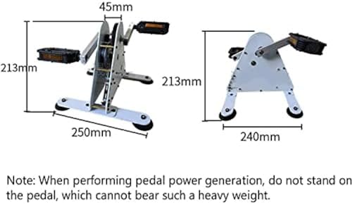 XUEYEDI Gerador Manual de Manivela, 50W/100 Watts, Pedal Power Box, Saída DC 1-35V USB Duplo, Com US
