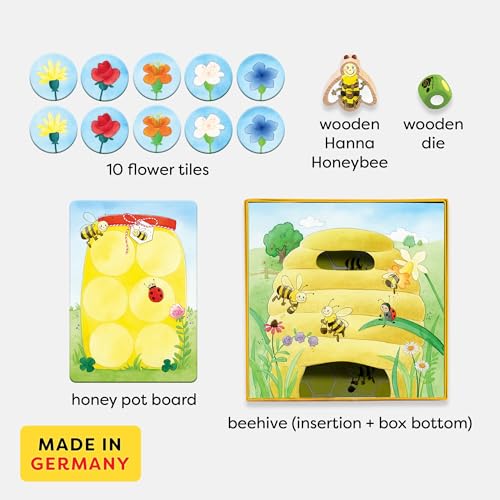 Image of HABA My Very First Games Hanna Honeybee - 2 Cooperative Color Die Games Ages 2+ (Made in Germany)