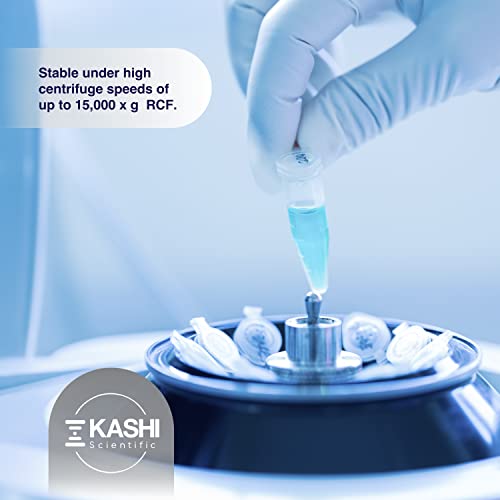 Kashi Scientific 0.5mL Clear Snap Cap Microcentrifuge Tube with Graduation, Lab Grade Polypropylene Plastic [0.5mL, 1000]
