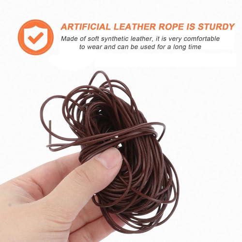 GWAWG Leather Cord 7 Colour Leather String Strips Leather Necklace Cord for Crafting Lace Braided Bracelets Pendants Dream Catcher God DIY(5m x 2.6mm) - Image 3