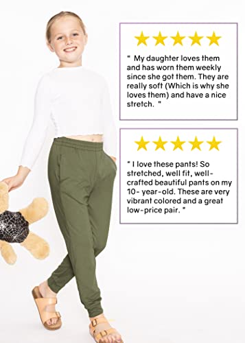 Stretch Is Comfort Girl's Dty Jogger Cuff Pants Beige Medium #TOP4