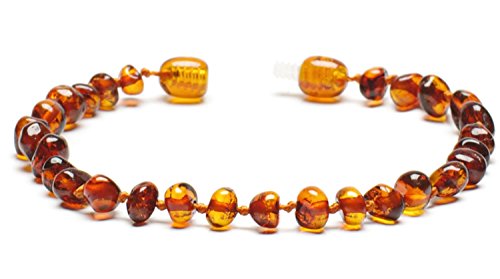 ilikeamber.com Bernsteinarmband – Bernsteinfußkettchen - 100% Baltischer Bernstein poliert - Bernsteinschmuck - Bernstein Perlen echt