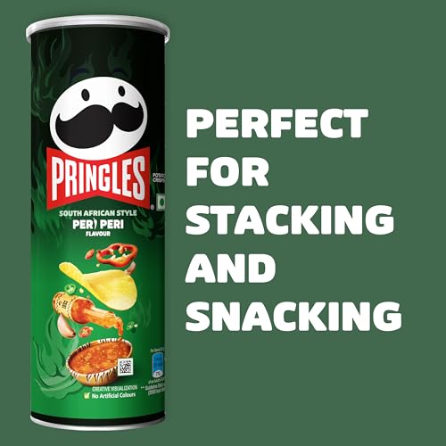 Image of Pringles South African Style Peri Peri Potato Chips | Crispy Snack | 102 g
