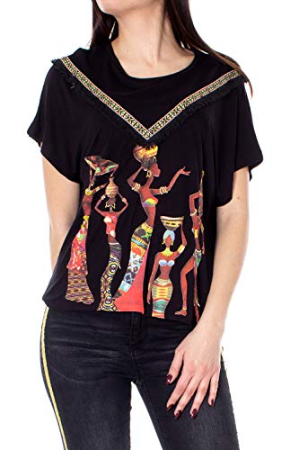 T-Shirt Desigual TS Yamila Noir S pour Éviter les Looks Banals