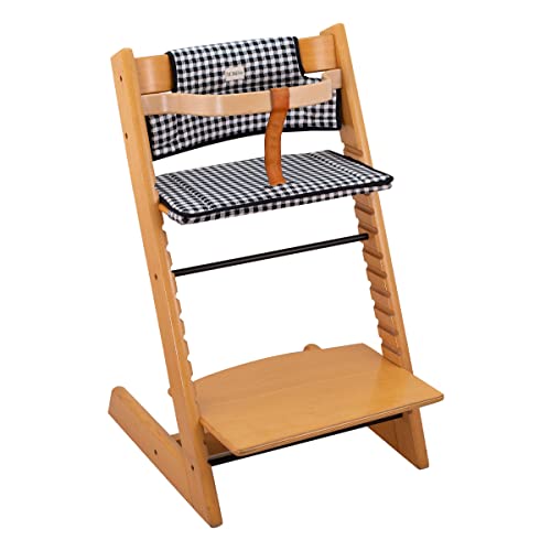 Image of JYOKO Kids Cushion Made Cotton 100% Compatible with Stokke Tripp Trapp high Chair (Vichy)