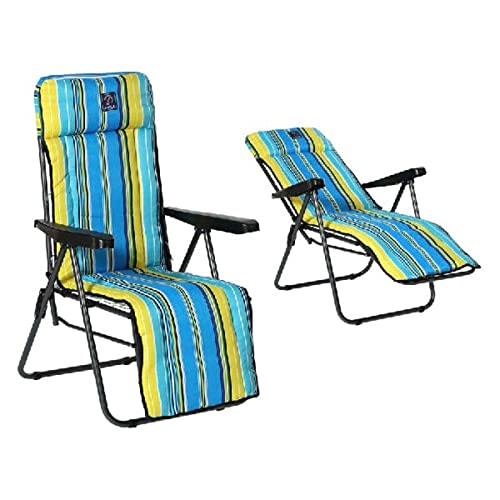 Bigbuy Outdoor Tumbona De Playa Acero Rayas (77 X 58 X 106 Cm)