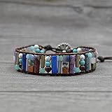 YPYSD Bohemian Handgemachtes Multilayer-Armband Mit Natürlicher Steinseilkette Für Frauen Männer Vintage Perlen Verstellbare Armreifen Schmuck Zubehör Tik Tok Armband