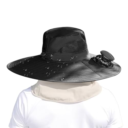 Chapeau avec ventilateur solaire unisexe imperméable plage cyclisme