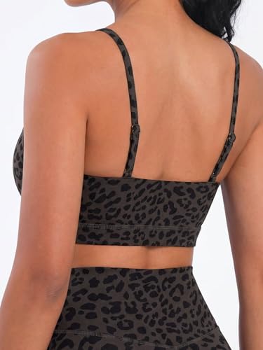 Image of Sunzel Adjustable Straps Sports Bra Padded Yoga Crop Top Light Support | Buttery Soft, Wireless, Adjustable Spaghetti Straps, Removable Pads, Bandeau Bra with Straps, Workout Gym Daily Wear