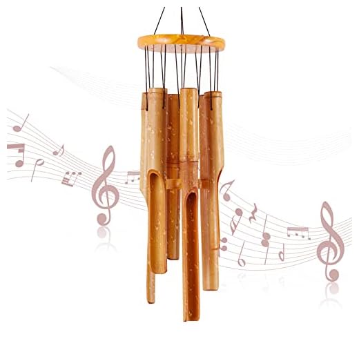Rdutuok 32" Bamboo Wind Chimes Memorial Gifts for mom Handcrafted Wooden Wind Chimes with Melody Deep Tone for Ourdoor & Indoor,Garden, Yark,Patio and Home Déco