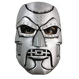 Doom Latex Mask Victor Von Dr Doom Helmet Cosplay Halloween Carnival Party Prop, Silver, One Size