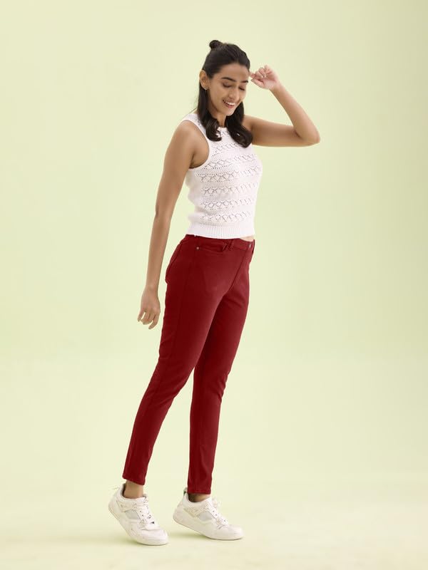 Image of GO COLORS Women Solid Super Stretch Warm Jeggings