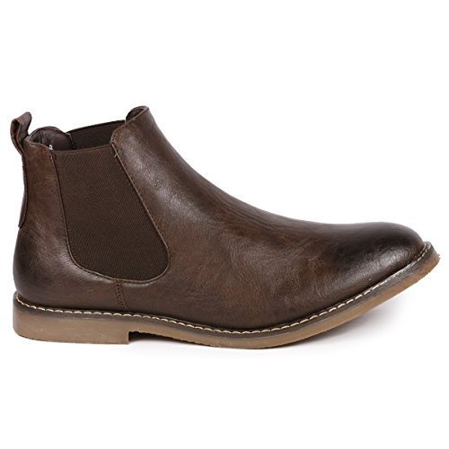 Metrocharm MC124 Men's Formal Dress Casual Ankle Chelsea Boot (12, Brown)