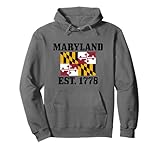 This cool vintage Maryland flag design for men and women is the perfect gift idea. 8.5 oz, Classic fit, Twill-taped neck