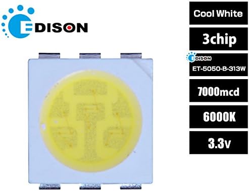 Amazon Co Jp 10個入り Led チップ 3chip 5050 Coolwhite Edison Et 5050w 3f1w ホーム キッチン