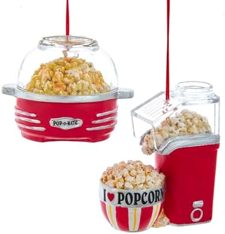 The Bridge Collection 2.25" - 3" Popcorn Popper Ornaments - Set of 2 Snack Food Christmas Tree Ornaments - Junk Food Ornaments image 4